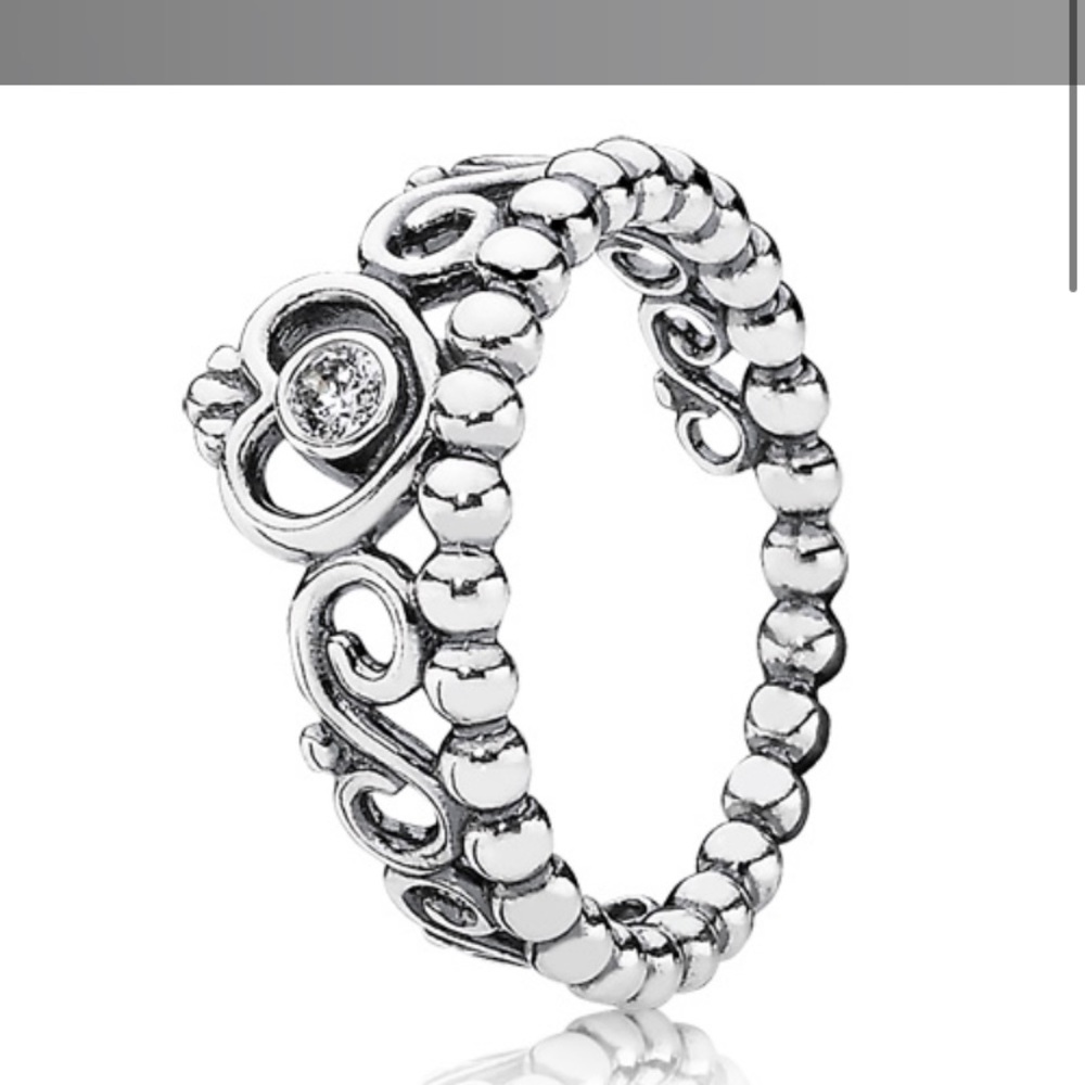 Silver Pandora Crown Ring
